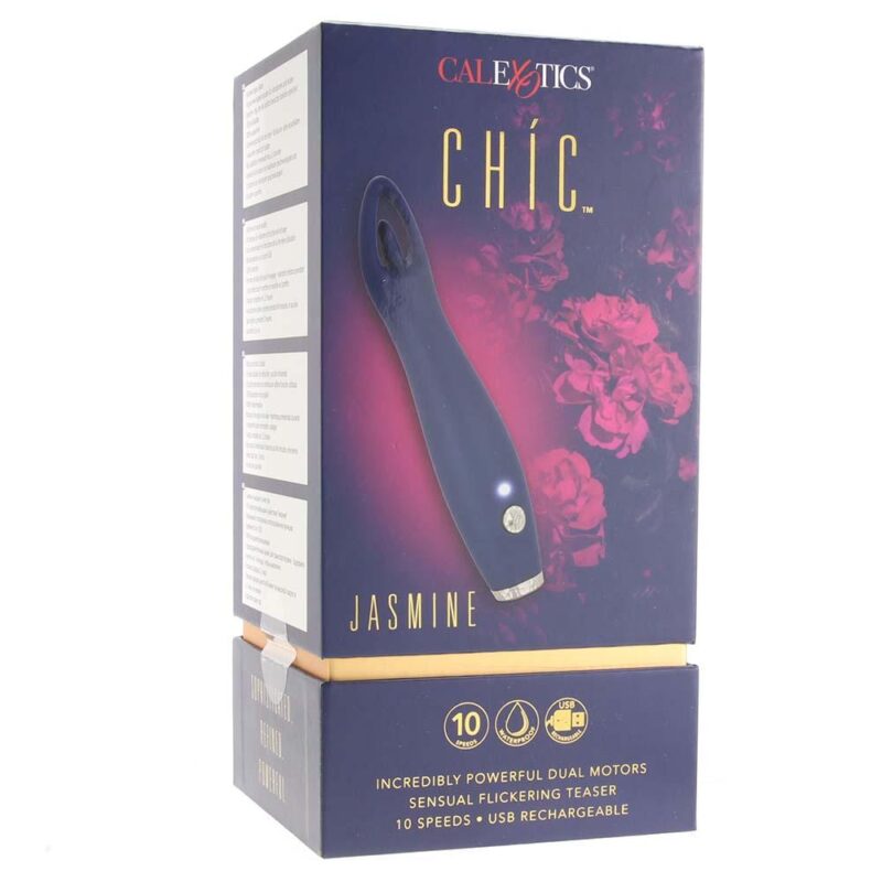 Vibrador Estimulador con Lengüeta Jasmine Chic Navy Blue CalExotics