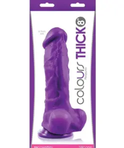 Colours - Pleasures - Thick 8" Dildo - Purple