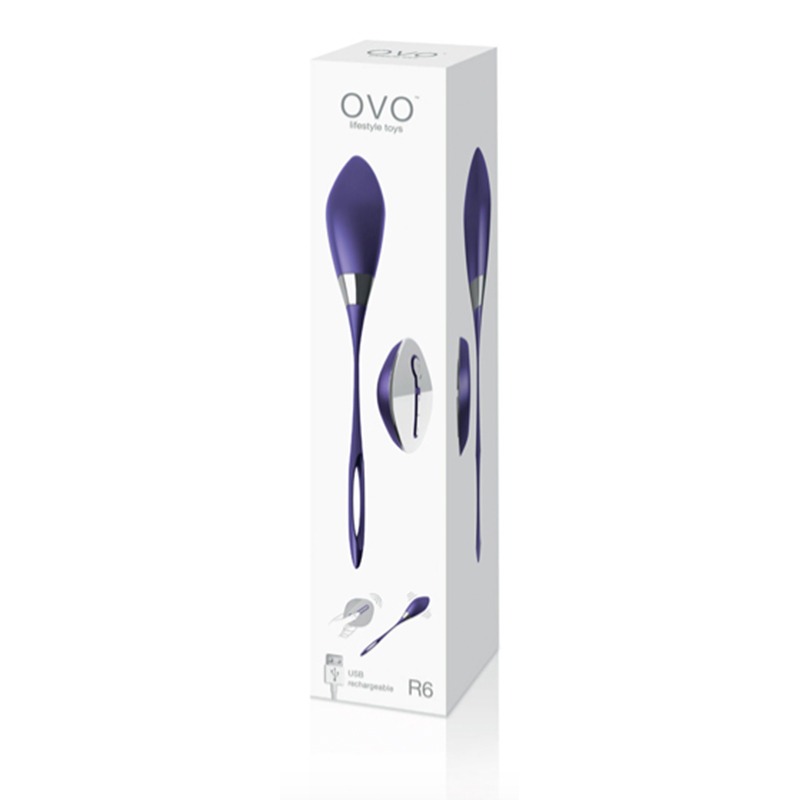 Vibrador tipo Bullet con Control Remoto R6 Violet Chrome OVO