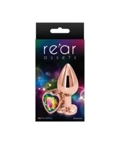 Rear Assets - Rose Gold Heart - Medium - Rainbow