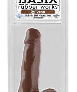 Basix Rubber Works 8" Dong - Brown