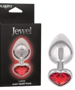 JEWEL LARGE RUBY HEART PLUG
