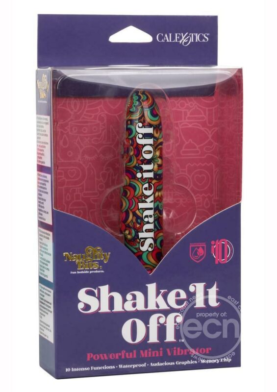Vibrador Tipo Bala de Lujo Shake It Off Estampado Psicodélico Naughty Bits CalExotics