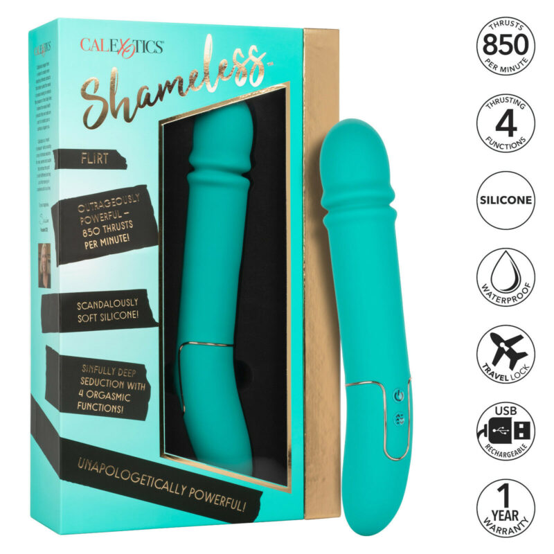 Vibrador de Empuje Shameless Flirt Teal CalExotics