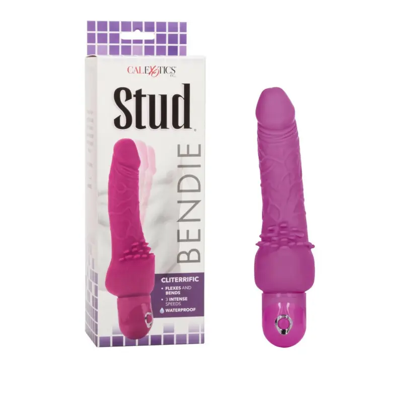 Dildo Vibrador Flexible Rosa Stud Bendie Cliteriffic 18cm CalExotics