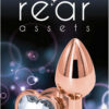 Rear Assets - Rose Gold Heart - Small - Clear