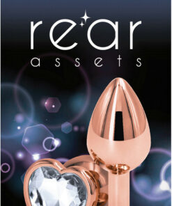 Rear Assets - Rose Gold Heart - Small - Clear