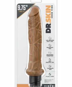 Dr. Skin - Cock Vibe 8 - 9.75 inch Vibrating Cock - Mocha
