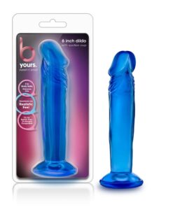 B Yours - Sweet N' Small 6 Inch Dildo With Suction Cup - Blue