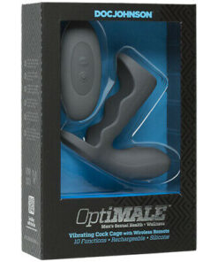 Optimale - Vibrating Rechargeable Cock Cage With Wireless Remote - Black