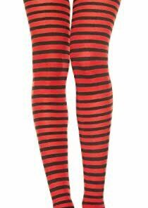 Striped Thigh Hi - One Size - Red / Black