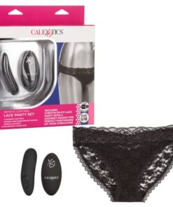 REMOTE CNTRL LACE PANTY-S/M BK