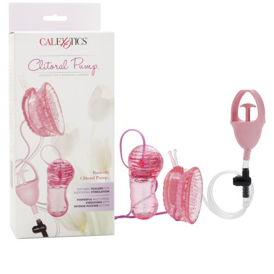 Bomba de Succión para Clítoris con Vibración Butterfly Clitoral Pump Pink CalExotics