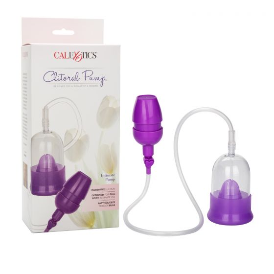 Bomba de Succión para Clítoris y Pezones Intimate Sensual Body Pump Purple CalExotics