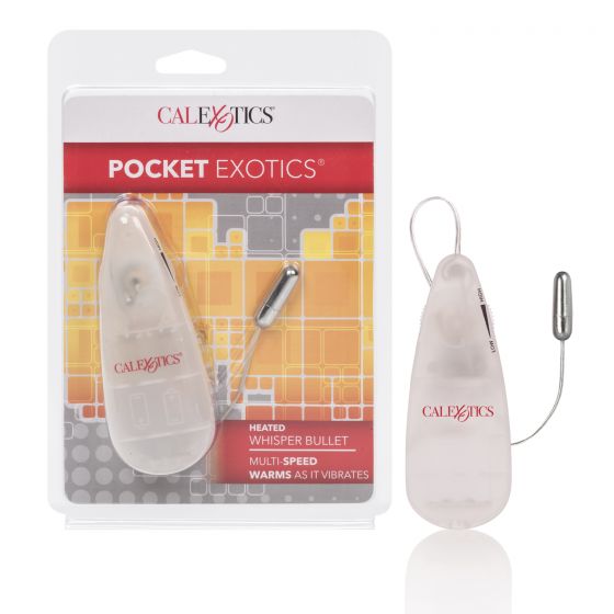 Vibrador Tipo Bullet con Calor Pocket Exotics Heated Whisper Bullet Clear CalExotics