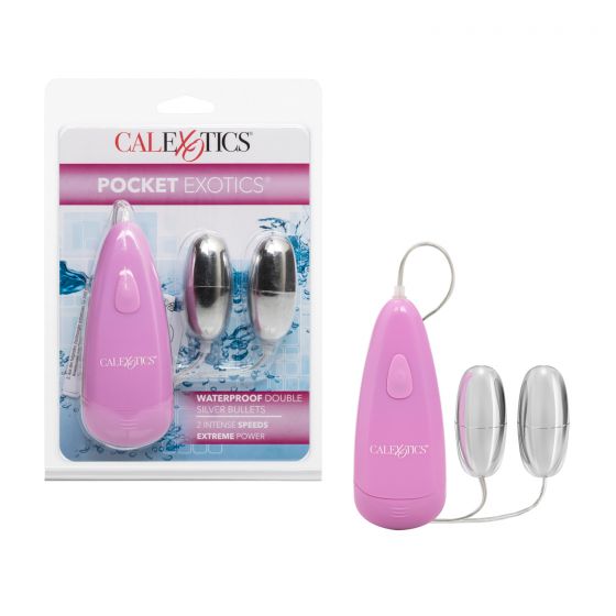 Vibrador Doble Tipo Bullet con Control Pocket Exotics Pink CalExotics