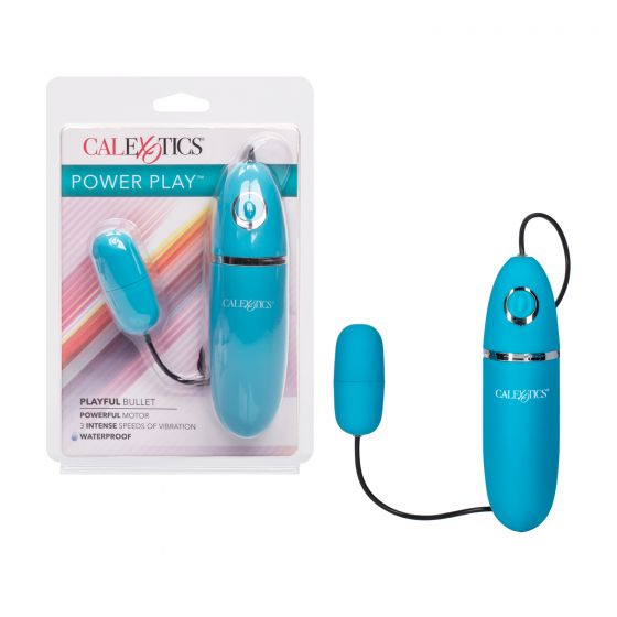Vibrador Tipo Bullet con Control Power Play Playful Bullet Teal CalExotics