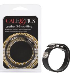 LEATHER 3-SNAP RING