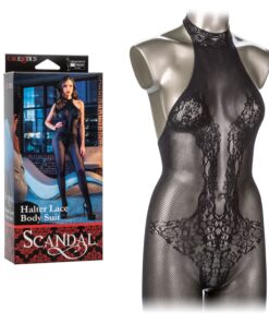 SCANDAL HALTER LACE BODY SUIT