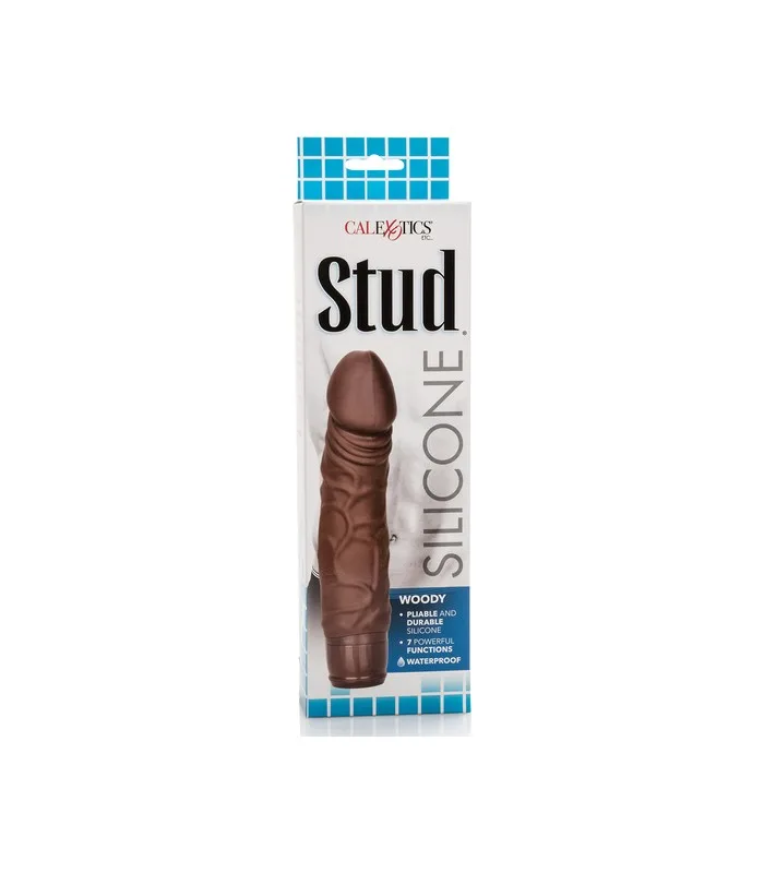 Dildo Vibrador Realista de Silicona Stud Woody Café CalExotics