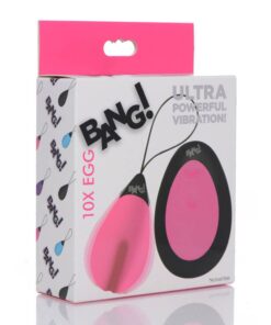 BG 10X Vibrating Silicone Egg with Remote Control - Pink
