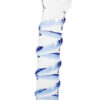 Dildo de Vidrio Espiral Azul Crystal Lynx 18cm