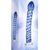Dildo de Vidrio Espiral Azul Aquarius Crystal Glass 19cm
