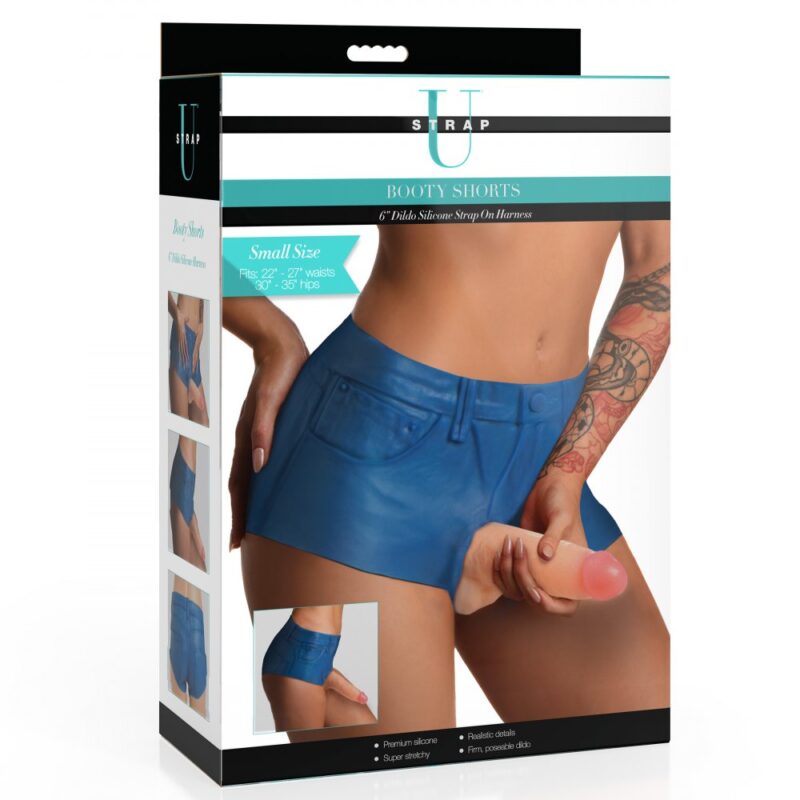Arnés tipo Strap-On con Dildo 16cm Booty Shorts Talla CH Strap U