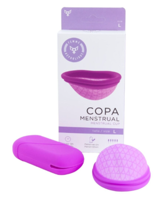Copa Menstrual Tipo Disco Talla L Morada