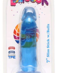 Dildo con Testículos Slim Stick Berry Ice Lollicock 18cm