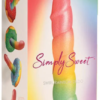 Simply Sweet Ribbed Rainbow Dildo