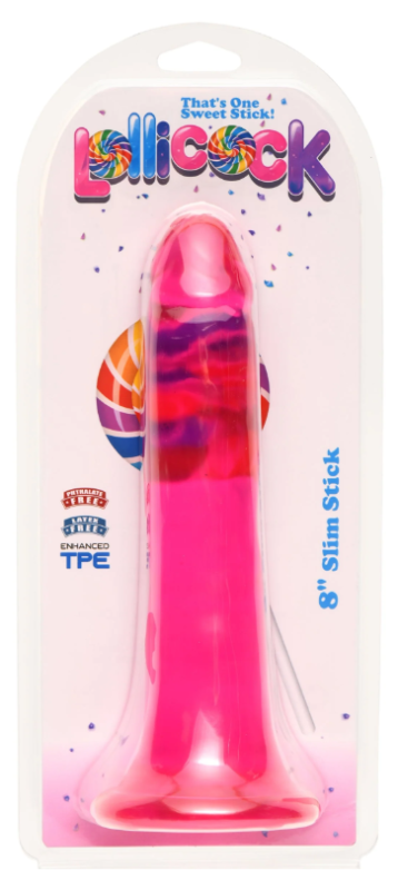 Dildo Lollicock Slim Stick Cherry Ice 21cm
