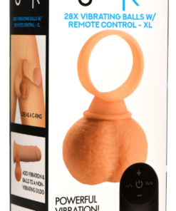 Anillo Vibrador con mini Testículos Realistas y Control Remoto XL Jock 40mm