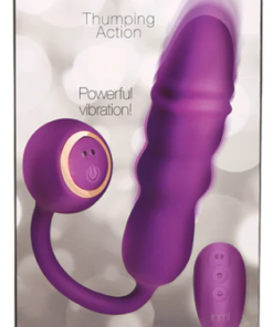 Vibrador de Silicona con Empuje y Vibración IN Thrust Thumper Morado Inmi