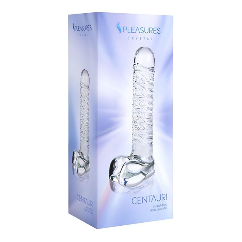 Dildo de Cristal Texturizado Centauri Crystal 21cm