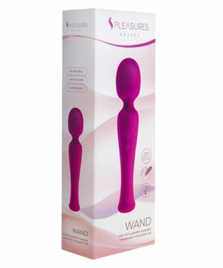 Masajeador Wand Recargable de Silicona Velvet Rosa