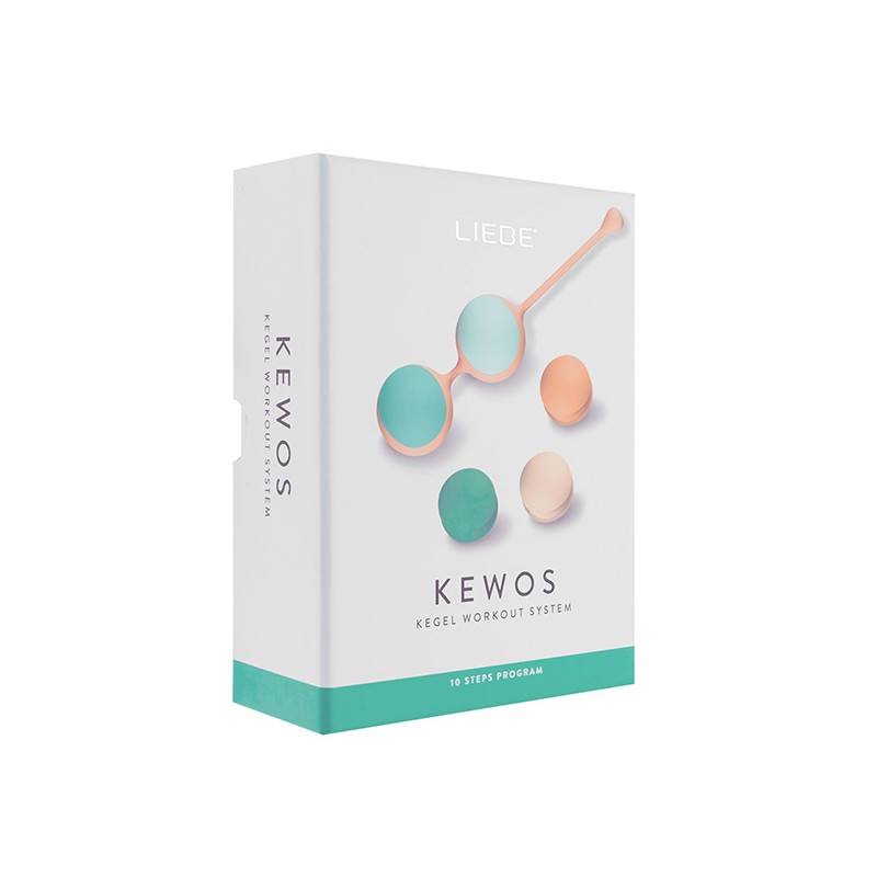 Kit de Ejercitadores Kegel Sistema Progresivo de 10 Pasos Kewos Peach y Mint Liebe