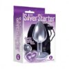 Plug Anal Metálico Plata Joya Corazón Violeta The Silver Starter 8cm The 9's