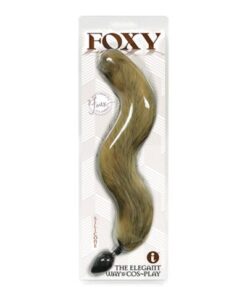 Foxy, Silicone Fox Tail, Butt Plug, Gold