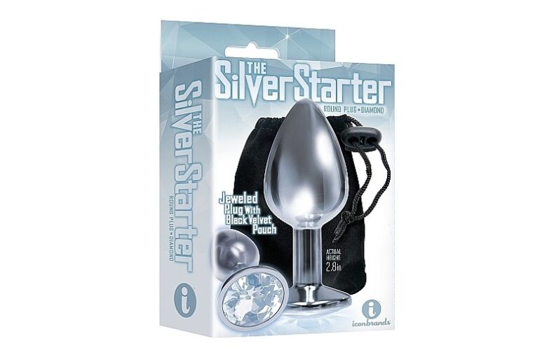Plug Anal Metálico Plata Joya Diamond The Silver Starter 8cm The 9’s