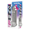 The 9's,Toppers Open Ended, Ribbed and Nubbed Penis Extender, Clear