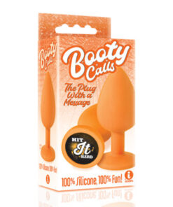 The 9's, Booty Calls, Silicone Butt Plug, Orange, "Hit It Hard"