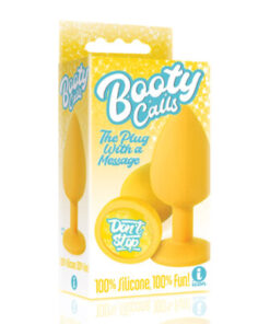 The 9's, Booty Calls, Silicone Butt Plug, Yellow, "Don't Stop"