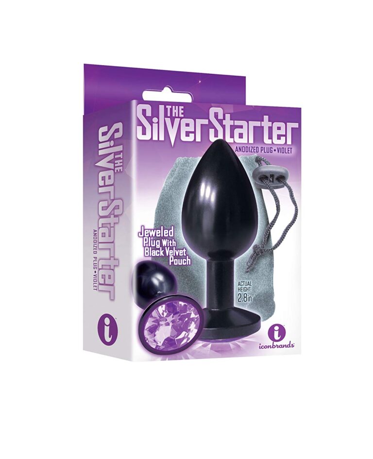 Plug Anal Metálico Negro Joya Violeta The Silver Starter 8cm The 9’s