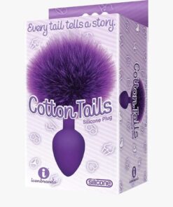 The 9's, Cottontails, Silicone Bunny Tail Butt Plug, Purple