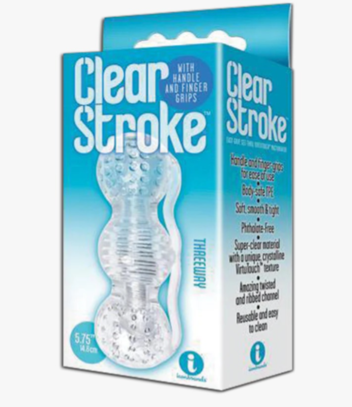 Masturbador Manual Transparente Clear Stroke Threeway 15cm The 9's