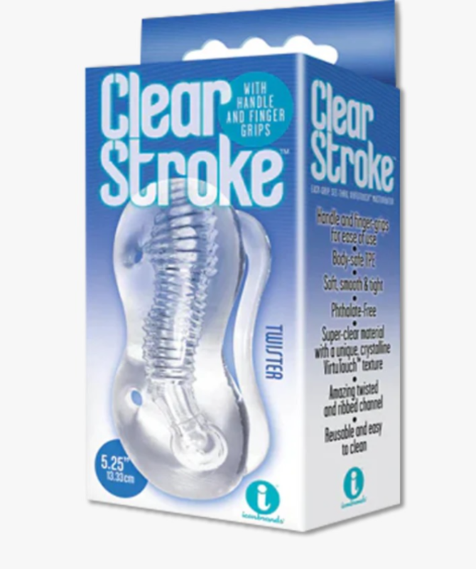Masturbador Manual Transparente Clear Stroke Twister 14cm The 9's