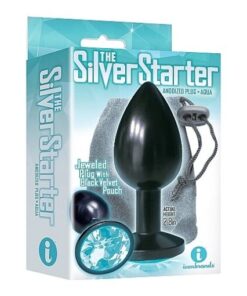 Plug Anal Metálico Negro Joya Aqua The Silver Starter 8cm The 9's