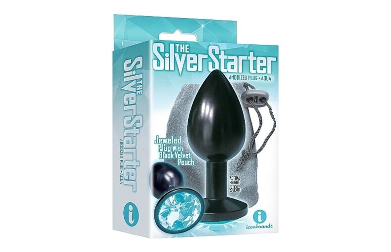 Plug Anal Metálico Negro Joya Aqua The Silver Starter 8cm The 9’s