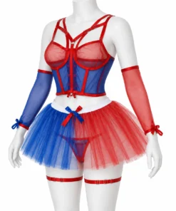 Disfraz Harley Quinn Tutu — vista de tres cuartos en maniquí